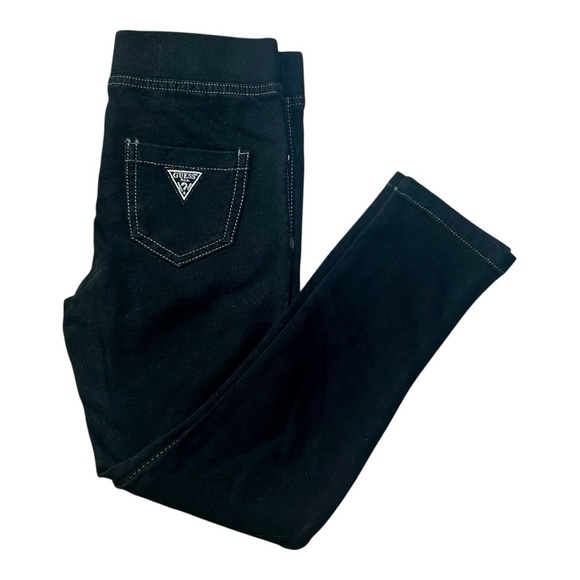 Girls (Kids) 5T Set, Both NWT, Plaid Quarter-Zip Pullover and Black Guess Pants - Picture 3 of 5